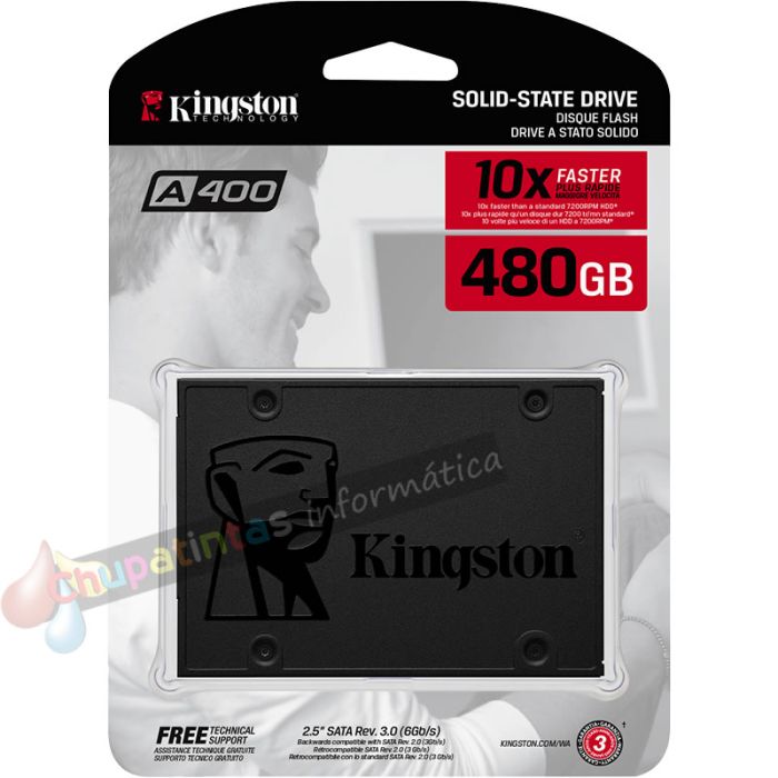 Kingston A400 Disco Duro Sólido SSD 480GB 2.5" SATA3-1