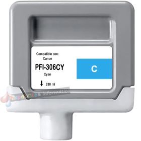 Canon PFI306 Cian Cartucho de Tinta Pigmentada Genérico - Reemplaza PFI306C/6658B001