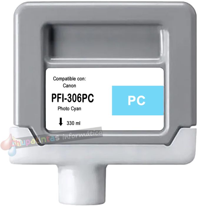 Canon PFI306 Cian Foto Cartucho de Tinta Pigmentada Genérico - Reemplaza PFI306PC/6661B001