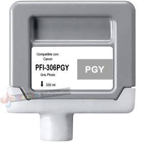 Canon PFI306 Gris Foto Cartucho de Tinta Pigmentada Genérico - Reemplaza PFI306PGY/6667B001