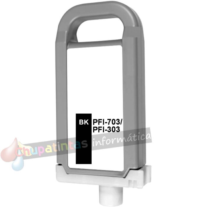 Canon PFI703/PFI303 Negro Cartucho de Tinta Pigmentada Genérico - Reemplaza 2963B001/2958B001