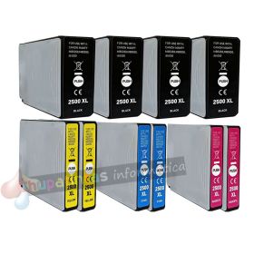 Canon PGI2500XL Pack de 10 Cartuchos de Tinta Genericos