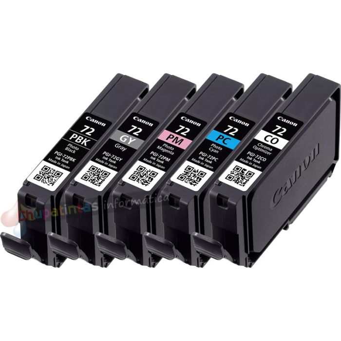 Canon PGI72 Pack de 5 Cartuchos de Tinta Originales - Negro Foto, Gris, Magenta Foto, Cian Foto, Optimizador - 6403B007-2