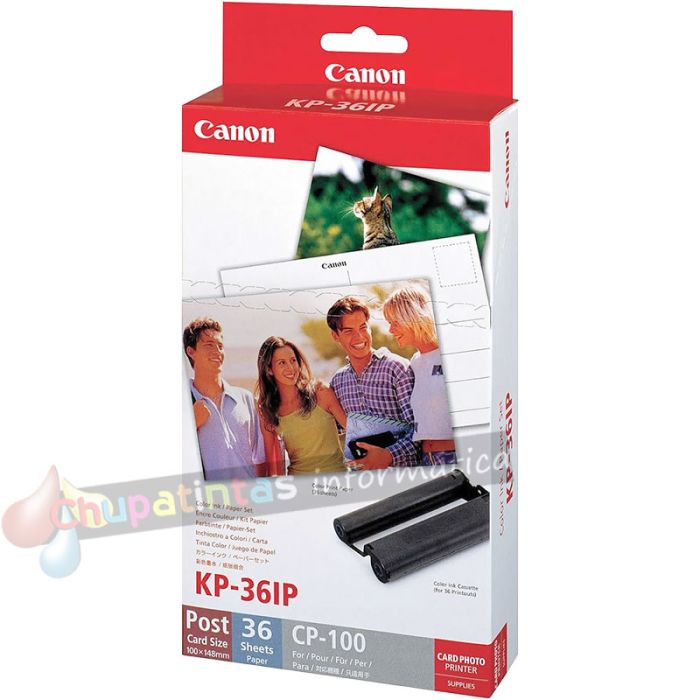 Canon KP-36IP Value Pack de Tinta Original - 36 Hojas Papel Fotográfico 100x148 mm - 7737A001-2
