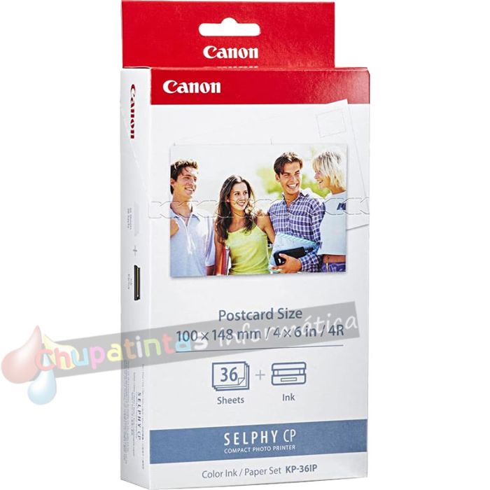 Canon KP-36IP Value Pack de Tinta Original - 36 Hojas Papel Fotográfico 100x148 mm - 7737A001-1