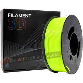 Filamento 3D PLA - Diámetro 1.75mm - Bobina 1kg - Color Amarillo Fluorescente