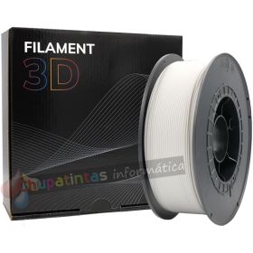 Filamento 3D PLA - Diámetro 1.75mm - Bobina 1kg - Color Blanco