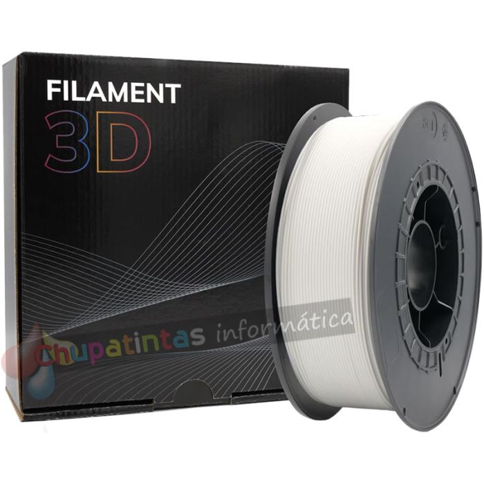 Filamento 3D PLA - Diámetro 1.75mm - Bobina 1kg - Color Blanco