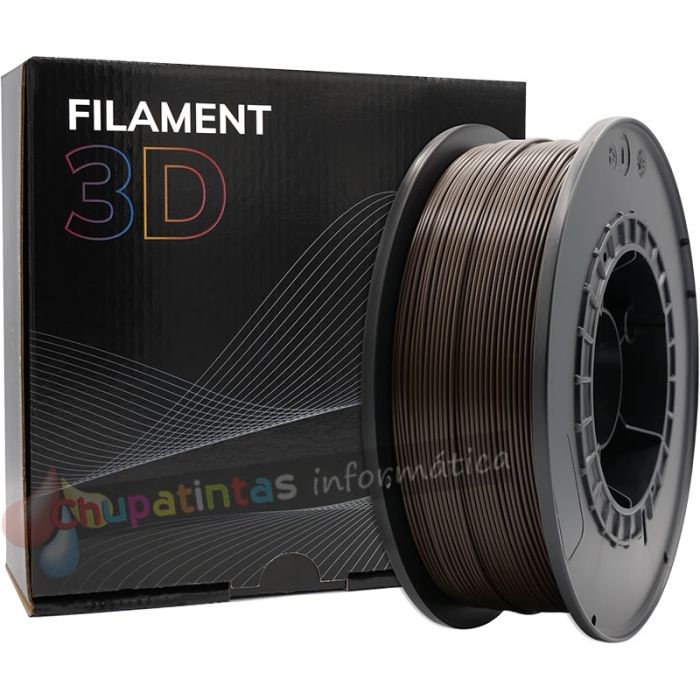 Filamento 3D PLA - Diámetro 1.75mm - Bobina 1kg - Color Ébano