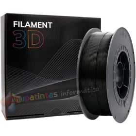 Filamento 3D PLA - Diámetro 1.75mm - Bobina 1kg - Color Negro