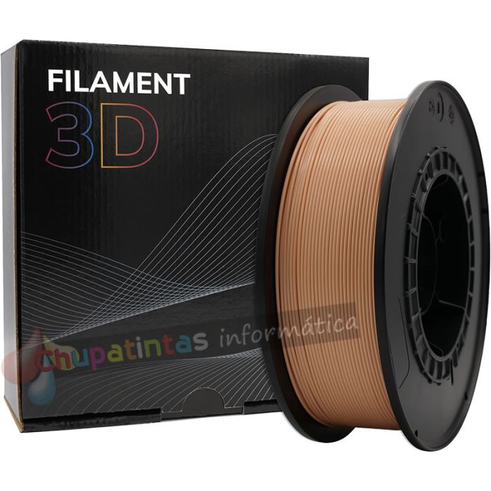 Filamento 3D PLA - Diámetro 1.75mm - Bobina 1kg - Color Melocotón Claro