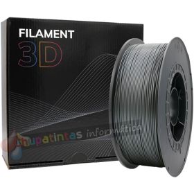 Filamento 3D PLA - Diámetro 1.75mm - Bobina 1kg - Color Plata