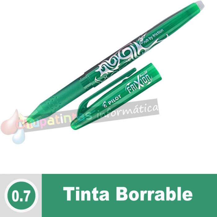 Pilot Bolígrafo gel borrable Frixion Ball - 0.7mm - ergonómico - Color Verde-2