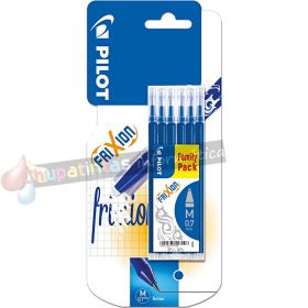 Pilot Pack de 6 Recambios para Frixion Ball y Frixion Clicker - Punta de Bola Redonda 0.7mm - Trazo 0.4mm - Color Azul