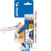 Pilot Pack de 6 Recambios para Frixion Ball y Frixion Clicker - Punta de Bola Redonda 0.7mm - Trazo 0.4mm - Colores: 3x Azul, 1x Negro, 1x Rojo y 1x Verde