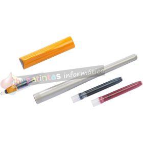 Pilot Pack de Pluma Estilográfica Parallel Pen 2.4mm - 2 Recargas, Kit Limpieza Interior y Exterior - Negro/Rojo-3