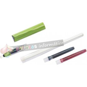 Pilot Pack de Pluma Estilográfica Parallel Pen 3.8mm - 2 Recargas, Kit Limpieza Interior y Exterior - Negro/Rojo-3