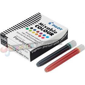 Pilot Pack de 12 Recargas para Pluma Estilográfica Parallel - Capacidad 1ml - Color Sepia-1