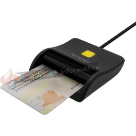 Aisens Lector de Tarjeta Inteligente DNI - USB-C -ASCR-SN03-BK - Color Negro-1