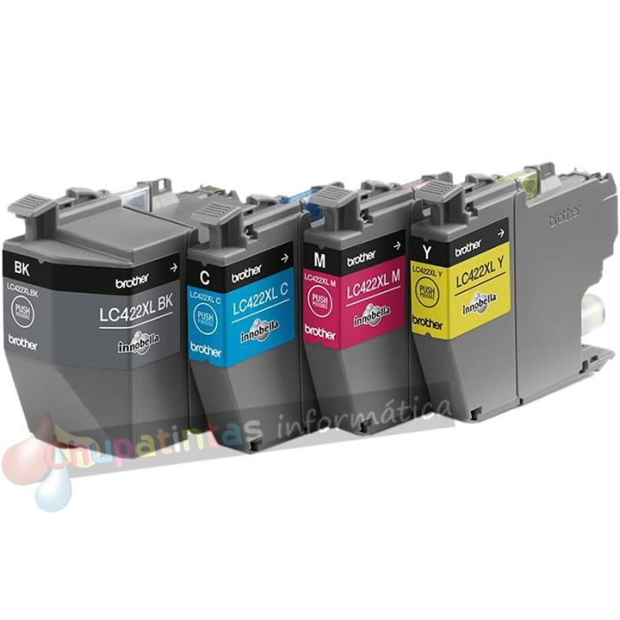 Brother LC422XL Pack de 4 Cartuchos de Tinta Originales - LC422XLVAL-2
