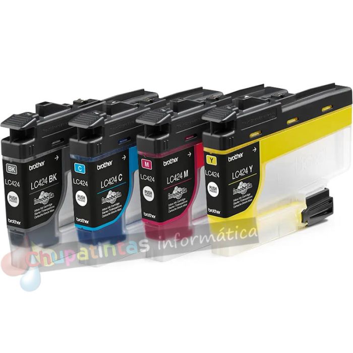 Brother LC424 Pack de 4 Cartuchos de Tinta Originales - LC424VAL-2
