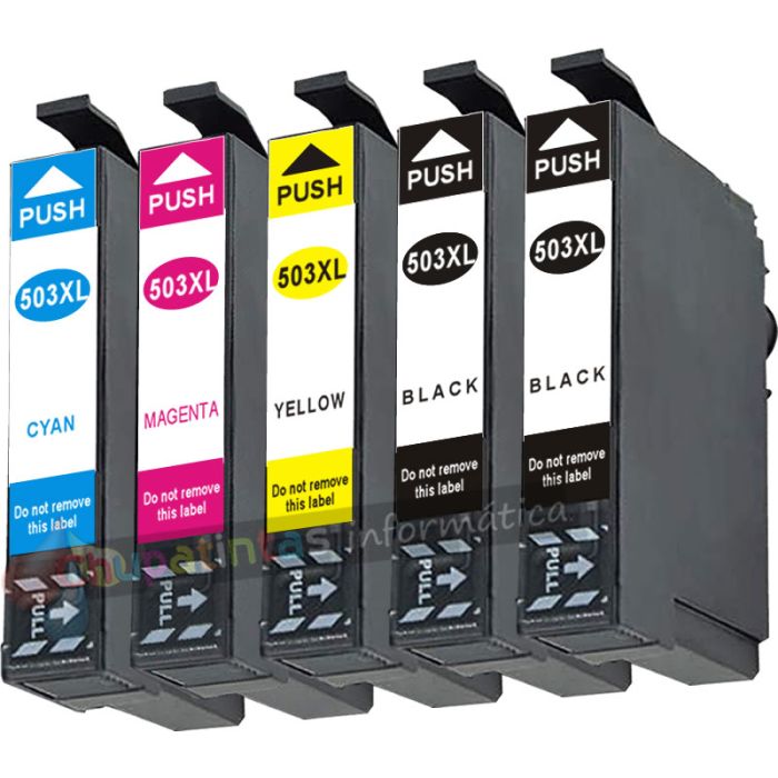 Epson 503XL Pack Ahorro 5 Cartuchos de Tinta Genéricos