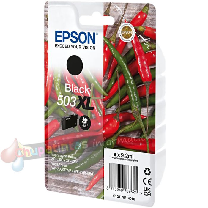 Epson 503XL Negro Cartucho de Tinta Original - C13T09R14010-2
