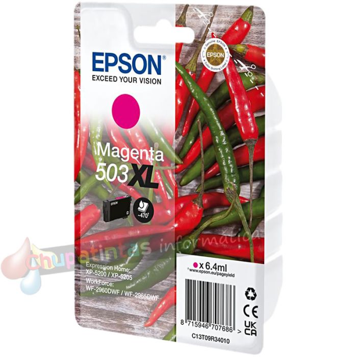 Epson 503XL Magenta Cartucho de Tinta Original - C13T09R34010-2