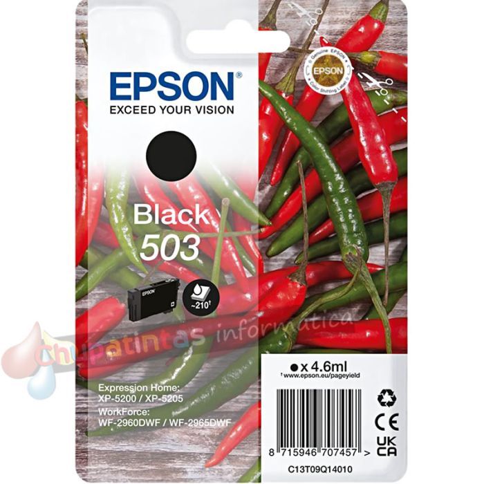 Epson 503 Negro Cartucho de Tinta Original - C13T09Q14010-1