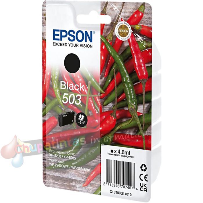 Epson 503 Negro Cartucho de Tinta Original - C13T09Q14010-2