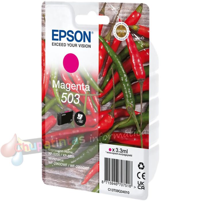 Epson 503 Magenta Cartucho de Tinta Original - C13T09Q34010-2
