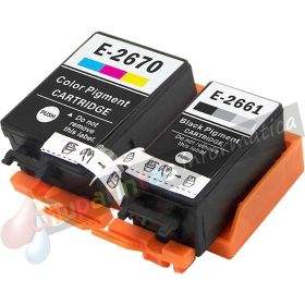 Epson T266 + T267 Pack de 2 Cartuchos de Tinta Genéricos-1