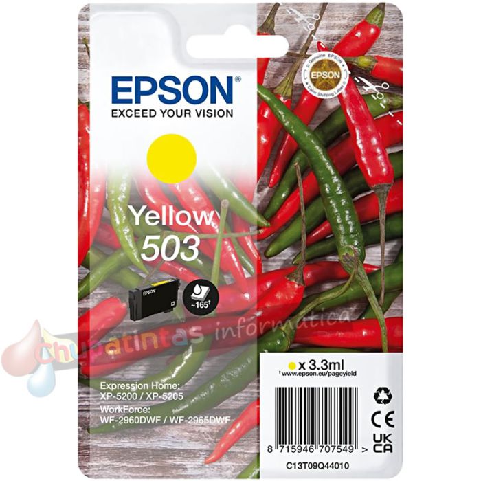 Epson 503 Amarillo Cartucho de Tinta Original - C13T09Q44010-1