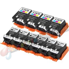 Epson T266 + T267 Pack de 10 Cartuchos de Tinta Genéricos