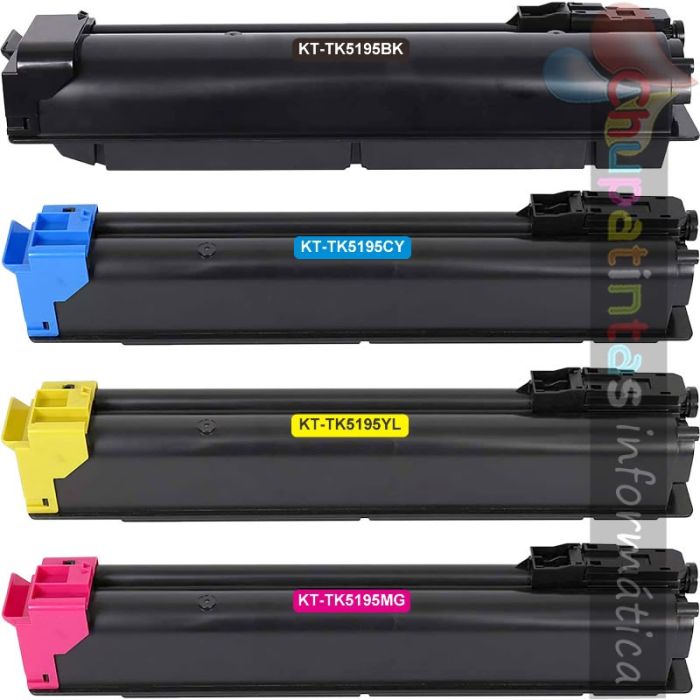 Kyocera TK5195 Pack 4 Cartuchos de Tóner Genéricos