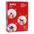 Apli Gomets Redondos en Colores Surtidos - 3 Medidas Diferentes: Ø 10 mm, Ø 15mm y Ø 23mm - 8200 Gomets por Caja - Adhesivo Permanente - Colores Amarillo, Azul, Rojo y Verde - Materiales 100% Reciclables - Dimensiones de la Caja: 23 x 23 x 10 cm