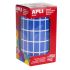 Apli Gomets Rectangulares Azules - 20x10mm - 59 Hojas Pretroqueladas - 3540 Unidades por Rollo - Ideal para Actividades Infantiles - Cumple Normas EN-71 y FSC
