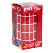 Apli Gomets Rectangulares Rojos - 20x10mm - 59 Hojas Pretroqueladas - 3540 Gomets por Rollo - Ideal para Actividades Infantiles - Cumple Normas de Calidad y Seguridad