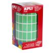 Apli Gomets Rectangulares Verdes - 20x10mm - 59 Hojas Pretroqueladas - 3540 Gomets por Rollo - Ideal para Actividades Infantiles - Cumple Normas EN-71 y FSC