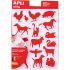 Apli Bolsa de Gomets de Adhesivo Permanente con Formas de Animales de Granja - 204 Gomets por Bolsa - Desarrolla la Psicomotricidad Fina y Cumple con Normas de Calidad y Seguridad