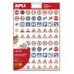 Apli Bolsa de Gomets Tematicos Las Señales de Trafico - 320 Gomets - Adhesivo Permanente - Desarrollados con Educadores - Ideales para Educacion Vial - Normas EN-71 Cumplidas