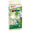 Edding 21 EcoLine Pack de 4 Rotuladores Permanentes - Punta Redonda - Trazo entre 1.5 y 3mm - 90% de Plastico Reciclado - Colores Surtidos