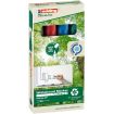 Edding 29 EcoLine Pack de 4 Rotuladores para Pizarra Blanca - Punta Biselada - Trazo entre 1-5mm - 90% de Plastico Reciclado - Borrado en Seco - Colores Surtidos