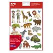 Apli Bolsa de Gomets Tematicos la Selva - 252 Gomets en 12 Hojas - Adhesivo Removible - Ideal para Escuelas - Cumple Normas EN-71 y FSC - Libre de Disolventes - Reciclable - Divertidas Ilustraciones - Colorido