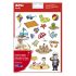 Apli Gomets Tematicos la Playa - 264 Gomets en 12 Hojas - Ilustraciones de Animales y Objetos de la Playa - Adhesivo Removible - Ideal para Escuelas - Adhesivo Base Agua - Libre de Disolventes - Colorido