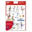 Apli Bolsa de Gomets Tematicos Deportes - 204 Gomets en 12 Hojas - Ilustraciones Divertidas para Enriquecer Vocabulario y Habilidades Motoras - Adhesivo Removible - Adhesivo Base Agua - Libre de Disolventes - Colorido