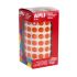 Apli Rollo de 5192 Gomets Redondos Naranjas - Tamaño Ø 10,5mm - 59 Hojas Pretroqueladas - Adhesivo Base Agua - Cumple Normas EN-71 y FSC