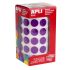 Apli Gomets Redondos Lila Ø 15mm - 59 Hojas Pretroqueladas - 2832 Gomets por Rollo - Adhesivo Base Agua - Normas EN-71 y FSC - Desarrollo de Psicomotricidad Fina