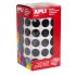 Apli Gomets Redondos Ø 15mm - 59 Hojas Pretroqueladas - 2832 Gomets por Rollo - Adhesivo Base Agua - Normas EN-71 y Cadena de Custodia FSC - Ideal para Escuelas y Talleres Infantiles