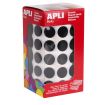 Apli Gomets Redondos Ø 15mm - 59 Hojas Pretroqueladas - 2832 Gomets por Rollo - Adhesivo Base Agua - Normas EN-71 y Cadena de Custodia FSC - Ideal para Escuelas y Talleres Infantiles